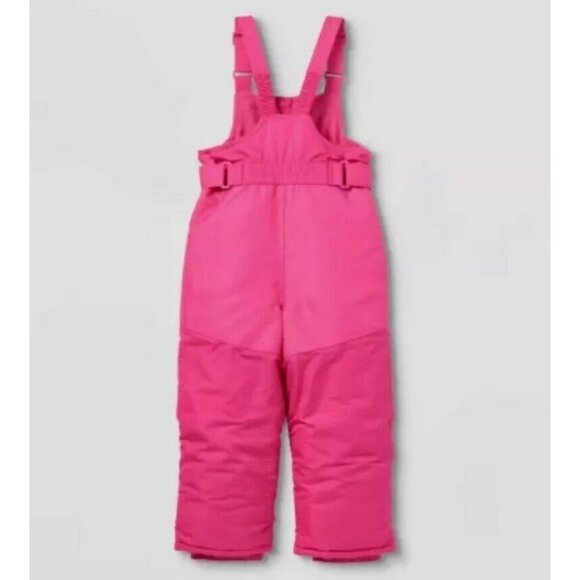 NWOT Cat & Jack Girls Warm SNOW BIB Overalls Pink SIZE 12MO - Picture 2 of 3
